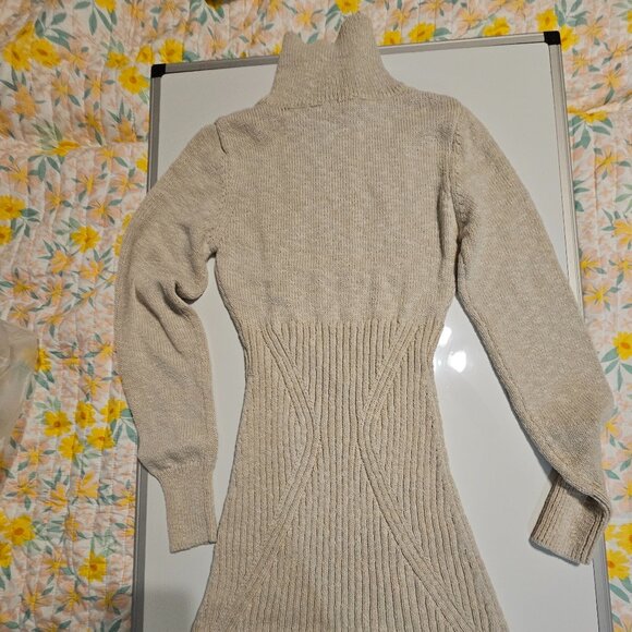 Free People Mont Blanc Long Sleeve Mini Sweater Dress Size Medium - Picture 11 of 13